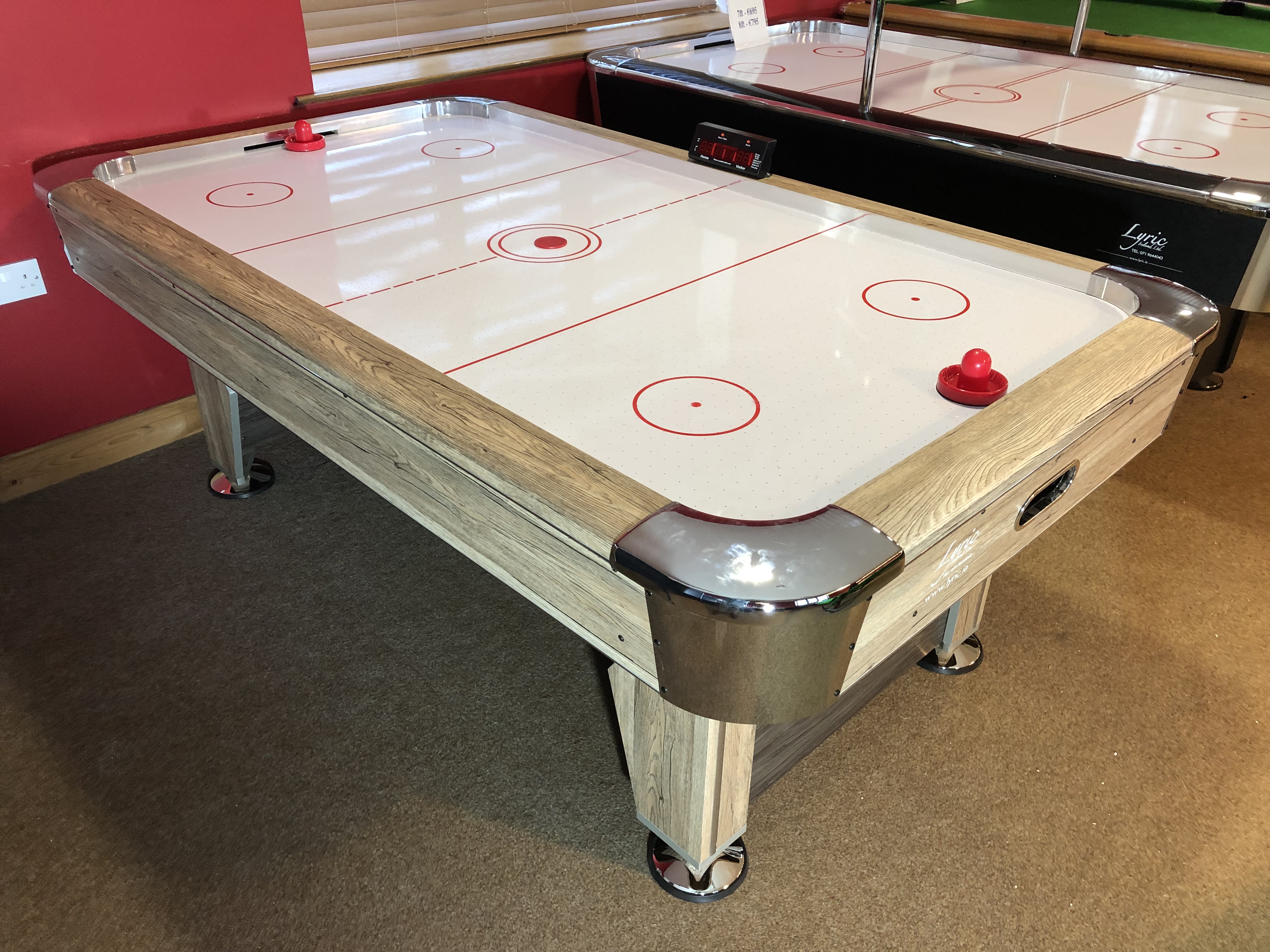Deluxe Driftwood Air Hockey Table OUT OF STOCK